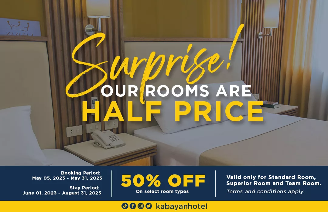 SURPRISE! OUR ROOMS ARE HALF PRICE