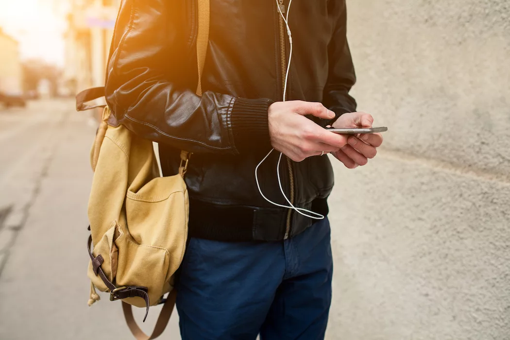 guy using his phone